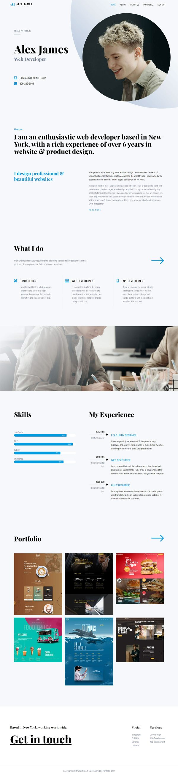 1-Click Premium Personal Portfolio Website | Ready-to-Launch